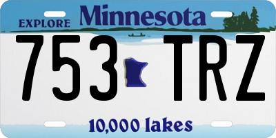 MN license plate 753TRZ