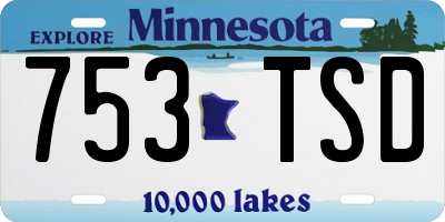 MN license plate 753TSD