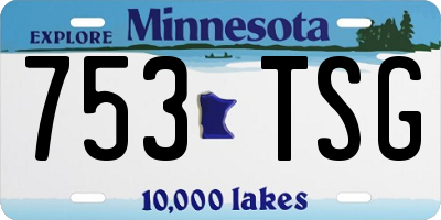 MN license plate 753TSG
