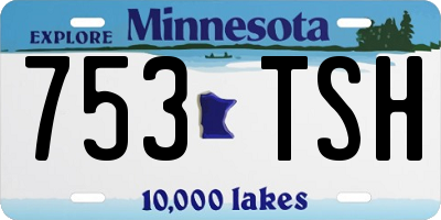 MN license plate 753TSH