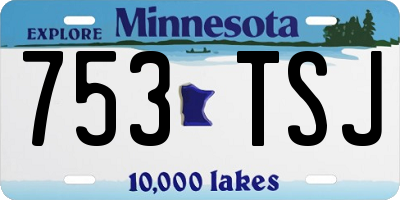 MN license plate 753TSJ