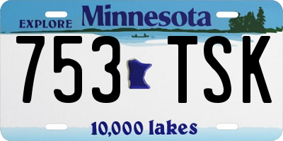 MN license plate 753TSK