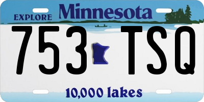 MN license plate 753TSQ