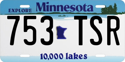 MN license plate 753TSR