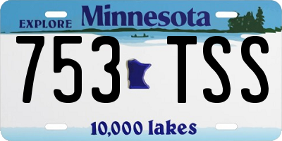MN license plate 753TSS