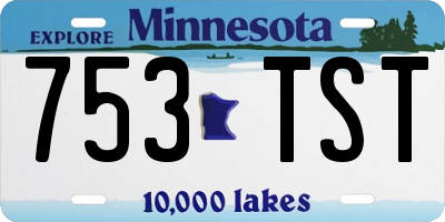 MN license plate 753TST