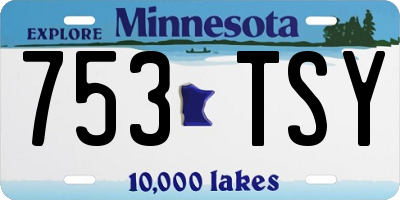 MN license plate 753TSY