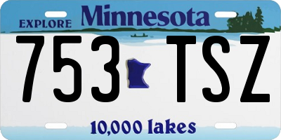 MN license plate 753TSZ