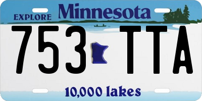 MN license plate 753TTA