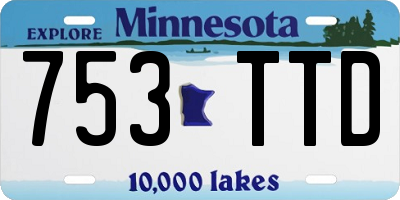 MN license plate 753TTD