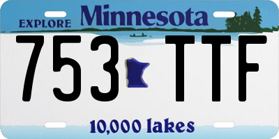 MN license plate 753TTF