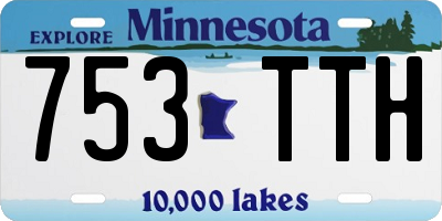 MN license plate 753TTH
