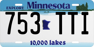 MN license plate 753TTI
