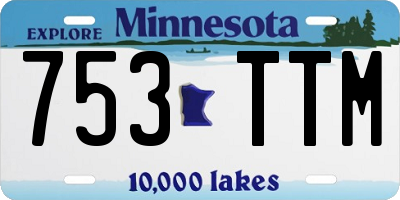 MN license plate 753TTM