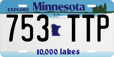 MN license plate 753TTP