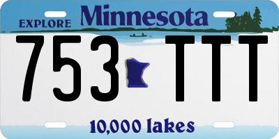 MN license plate 753TTT