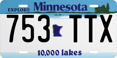 MN license plate 753TTX