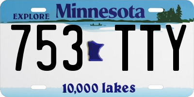 MN license plate 753TTY