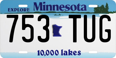 MN license plate 753TUG