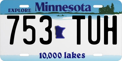 MN license plate 753TUH
