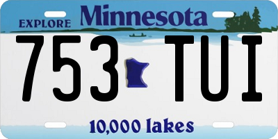 MN license plate 753TUI
