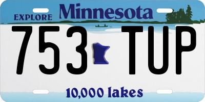 MN license plate 753TUP