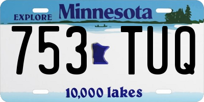 MN license plate 753TUQ