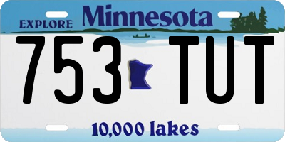 MN license plate 753TUT