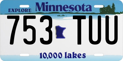 MN license plate 753TUU