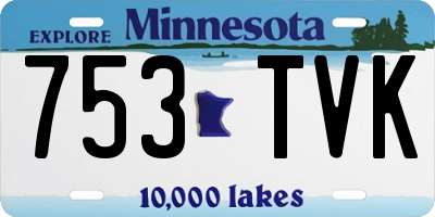 MN license plate 753TVK