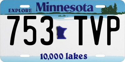 MN license plate 753TVP