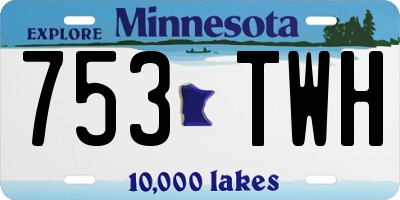 MN license plate 753TWH