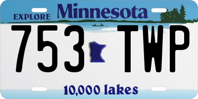 MN license plate 753TWP