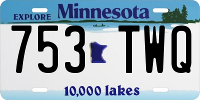 MN license plate 753TWQ
