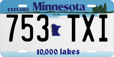 MN license plate 753TXI