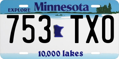 MN license plate 753TXO