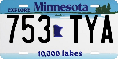 MN license plate 753TYA