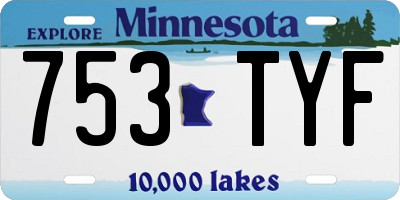 MN license plate 753TYF