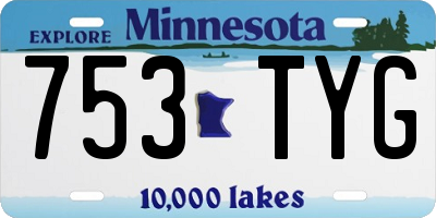 MN license plate 753TYG