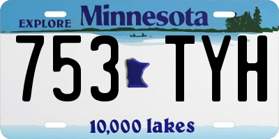 MN license plate 753TYH