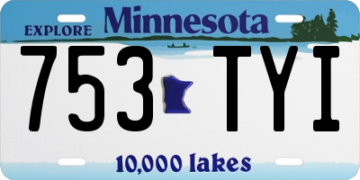 MN license plate 753TYI