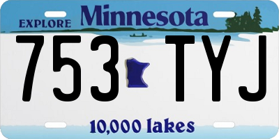MN license plate 753TYJ