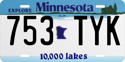 MN license plate 753TYK