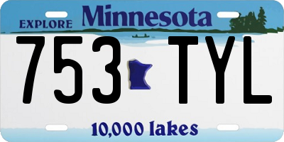MN license plate 753TYL