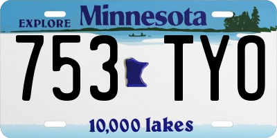 MN license plate 753TYO