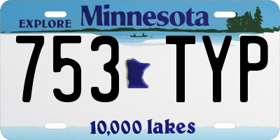 MN license plate 753TYP