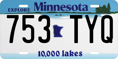 MN license plate 753TYQ