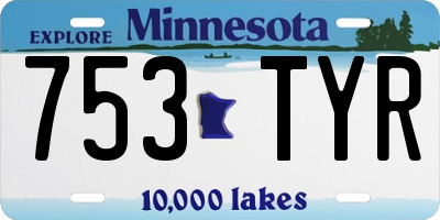 MN license plate 753TYR