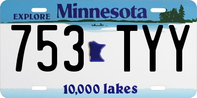 MN license plate 753TYY