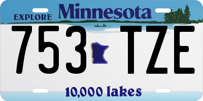 MN license plate 753TZE